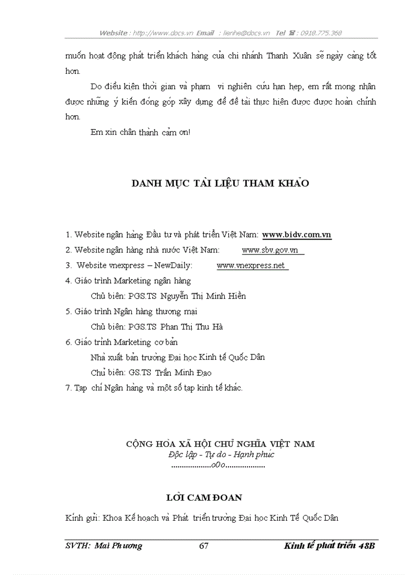 image for page Giải pháp phát triển khách hàng sử dụng dịch vụ tín dụng bán lẻ ở chi nhánh Thanh Xuân ngânhàng NHĐT PT BIDV Việt Nam