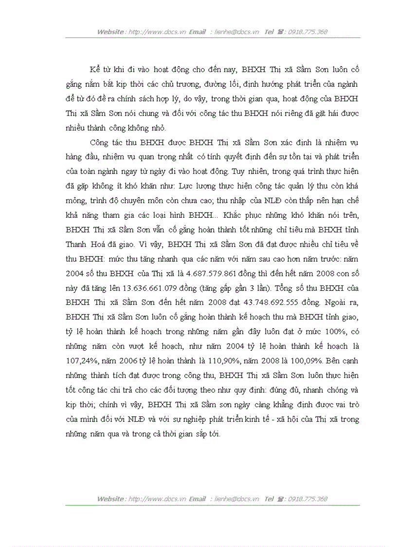 image for page Thực trạng và một số giải pháp nhằm nâng cao hiệu quả công tác thu BHXH tại BHXH thị xã Sầm Sơn Thanh Hoá
