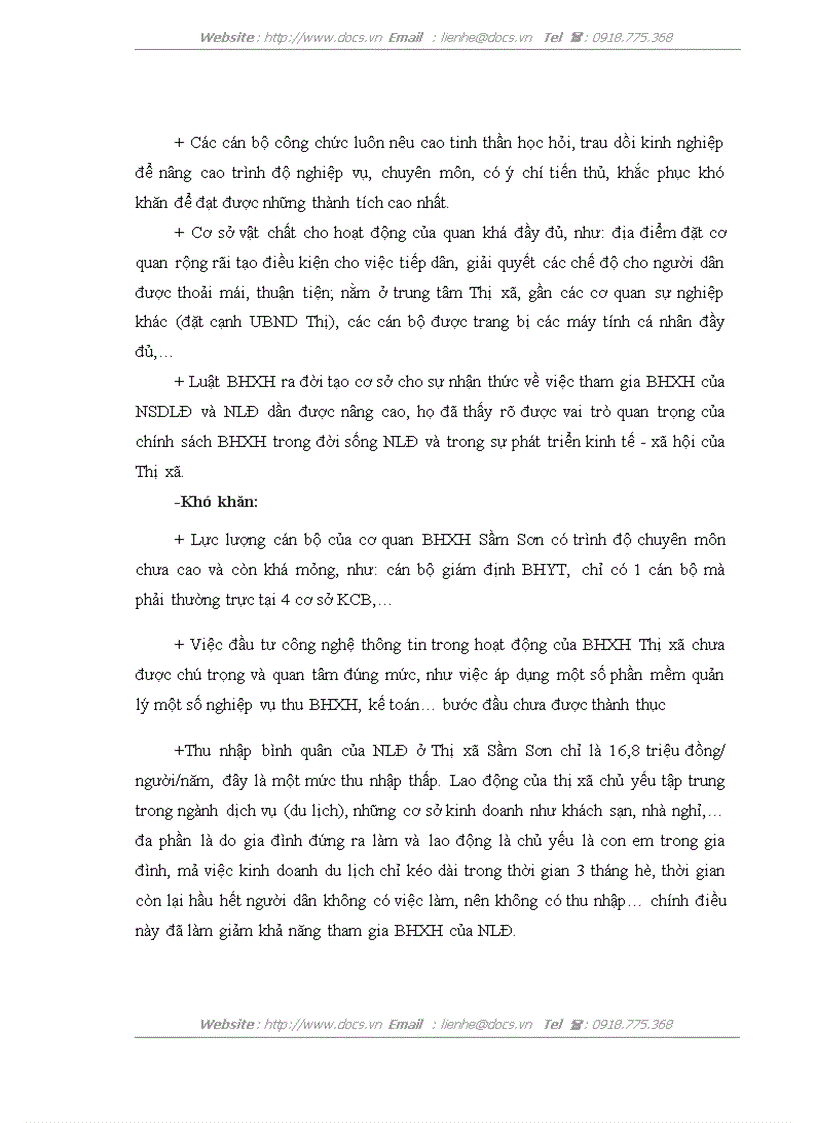 image for page Thực trạng và một số giải pháp nhằm nâng cao hiệu quả công tác thu BHXH tại BHXH thị xã Sầm Sơn Thanh Hoá