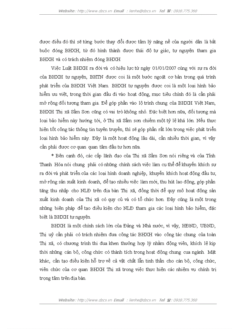 image for page Thực trạng và một số giải pháp nhằm nâng cao hiệu quả công tác thu BHXH tại BHXH thị xã Sầm Sơn Thanh Hoá