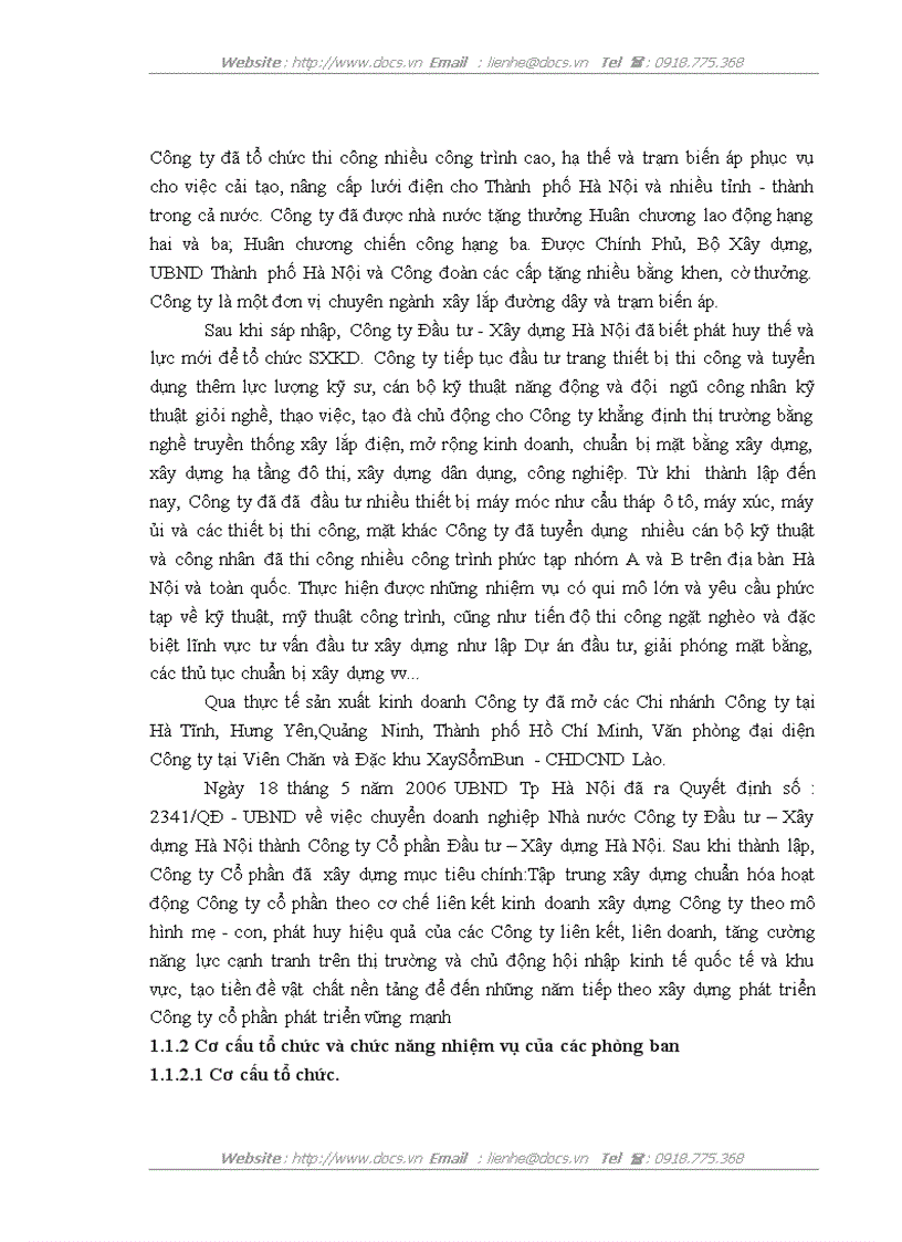 image for page Hoàn thiện công tác lập dự án tại công ty cổ phần đầu tư xây dựng Hà Nội