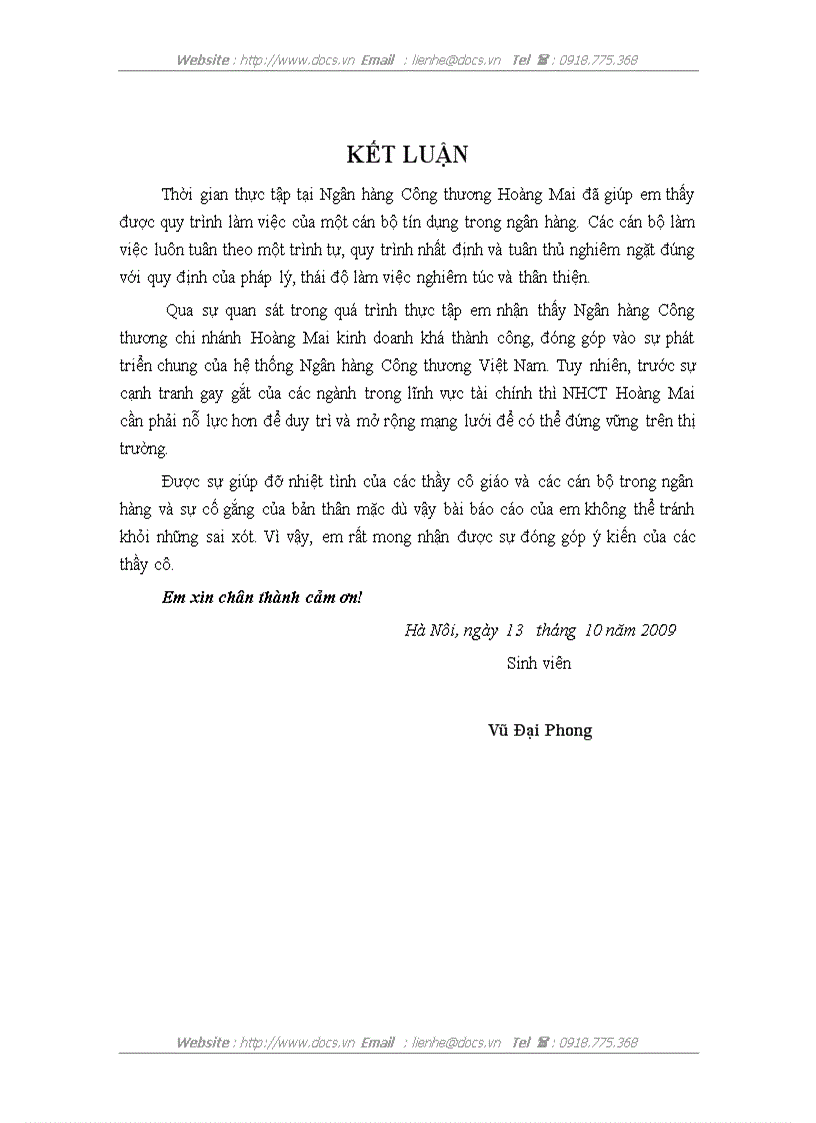 image for page Báo cao tổng hợp Tại ngânhàng NHTMCP Công Thương VietinBank Hoàng Mai