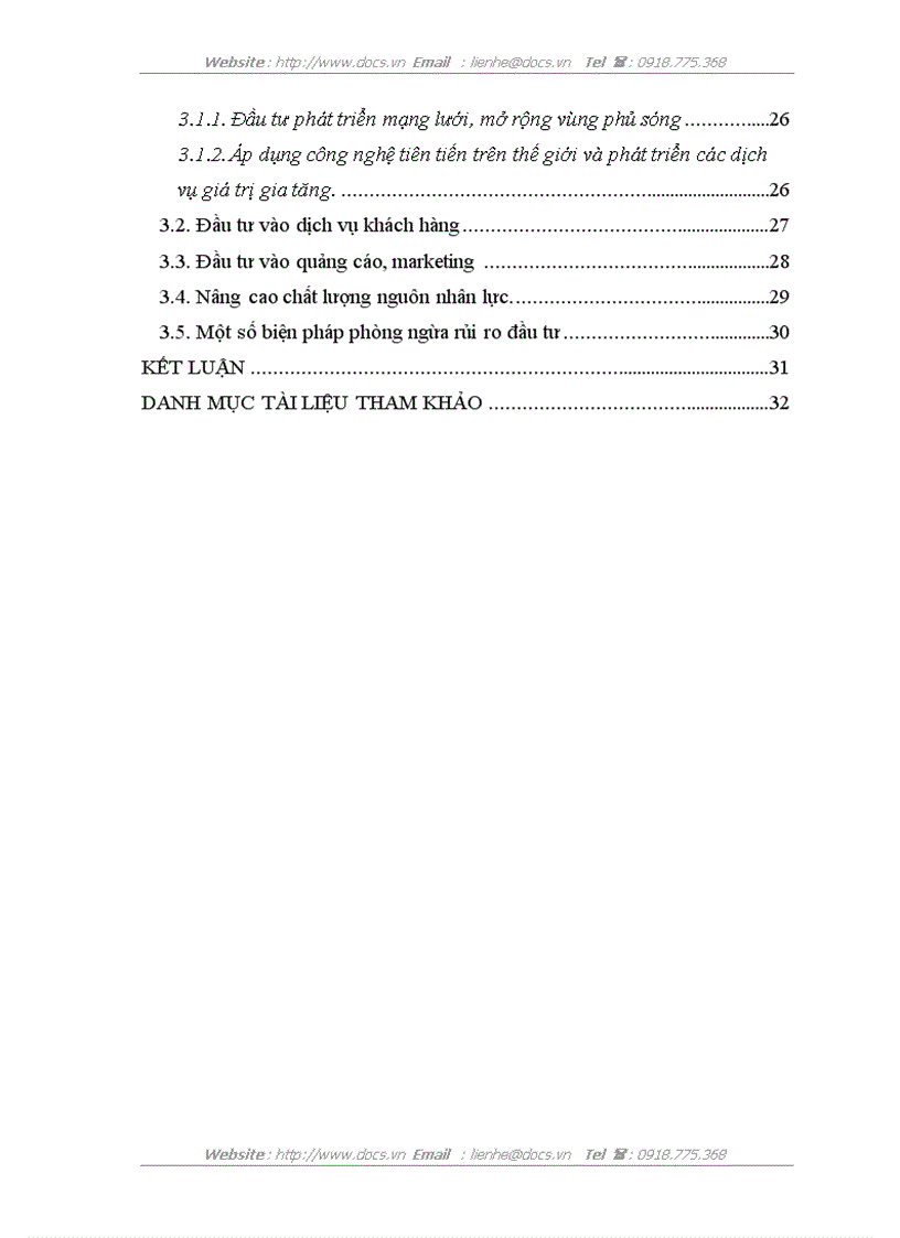 image for page Báo cao tổng hợp Tại Công ty Thông tin di đông VMS Mobifone
