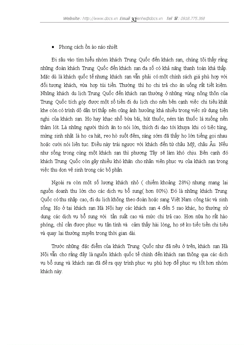 image for page Hoàn thiện hoạt động thu hút thị trường khách Trung Quốc đến khách sạn Hà Nội thông qua các dịch vụ bổ sung