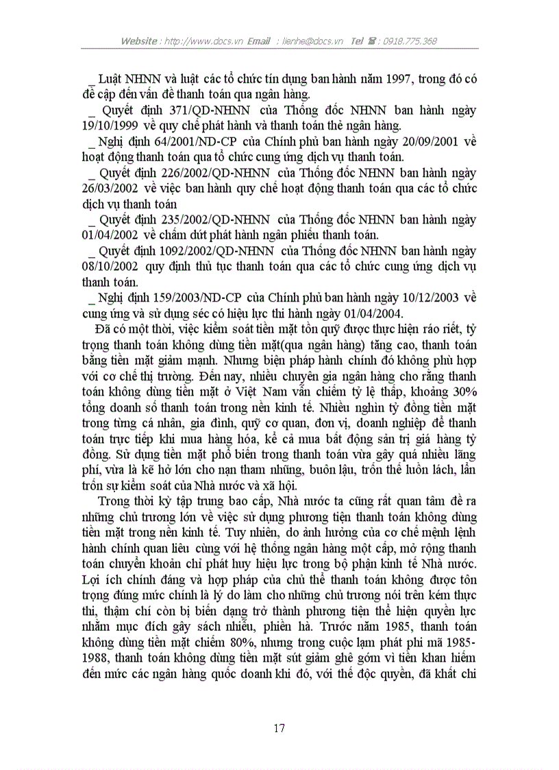 image for page Một số vấn đề về thanh toán không dùng tiền mặt và thực trạng ở Việt Nam