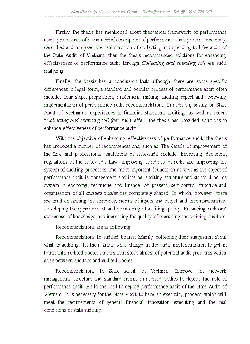 image for page Performance audit with enhancing effectiveness of Collecting and spending toll fee