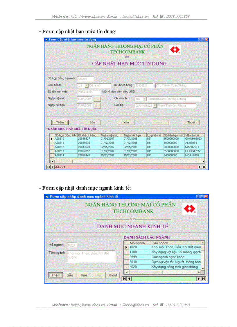 image for page Xây dựng hệ chương trình quản lý tiền vay tại Ngân hàng thương mại cổ phần kỹ thương Việt Nam