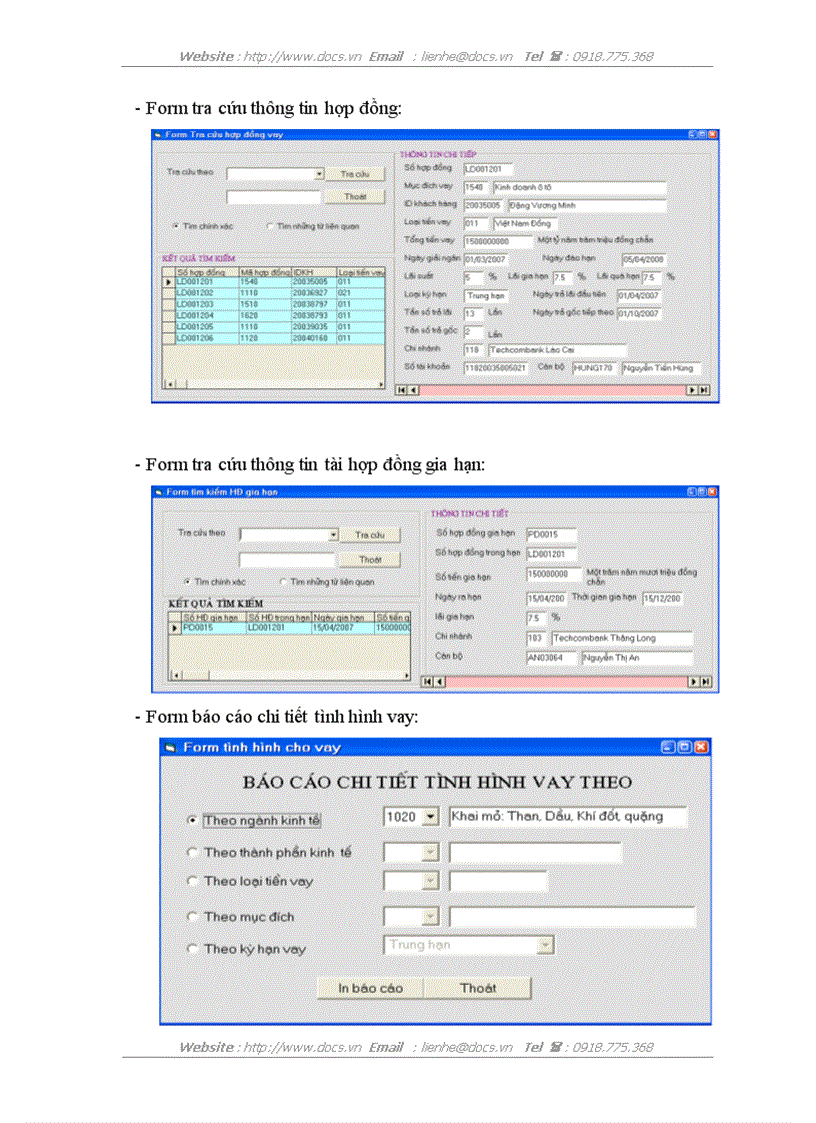 image for page Xây dựng hệ chương trình quản lý tiền vay tại Ngân hàng thương mại cổ phần kỹ thương Việt Nam
