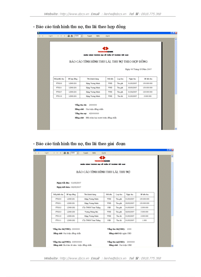 image for page Xây dựng hệ chương trình quản lý tiền vay tại Ngân hàng thương mại cổ phần kỹ thương Việt Nam