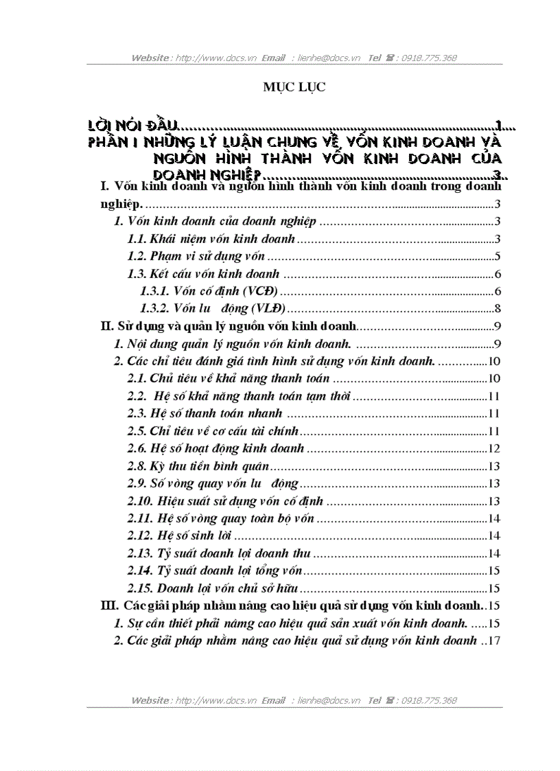 image for page Một số giải pháp nâng cao hiệu quả sử dụng vốn kinh doanh của các doanh nghiệp trong điều kiện hiện nay