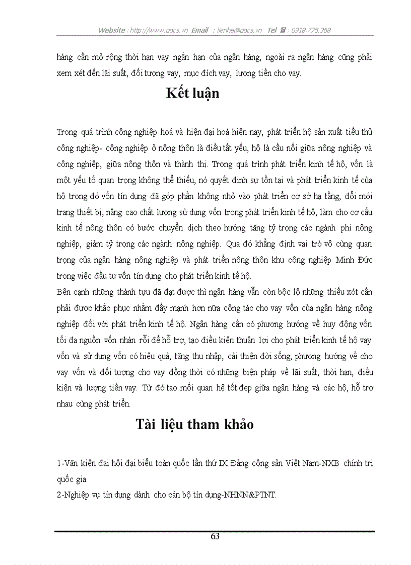 image for page Các giải pháp nâng cao hiệu quả sử dụng vốn tín dụng ngânhàng NHNo PTNT AgriBank khu công nghiệp Minh Đức đối với phát triển kinh tế hộ