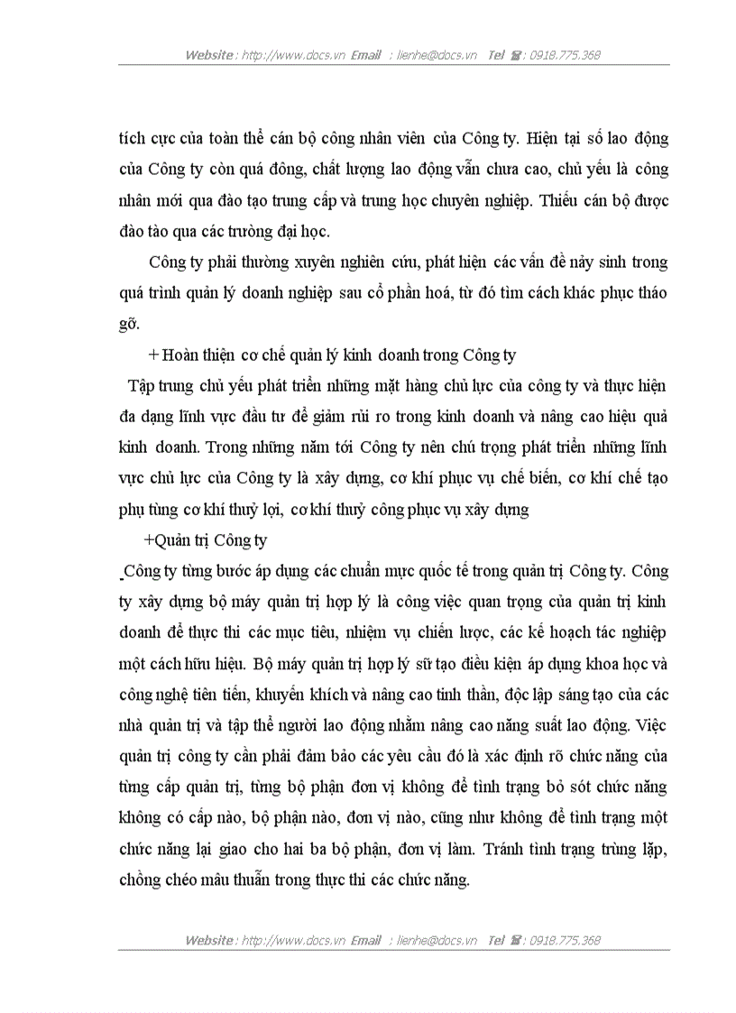 image for page Một số giải pháp nâng cao hiệu quả kinh doanh sau cổ phần hoá tại Công ty Cổ phần Cơ điện và xây dựng