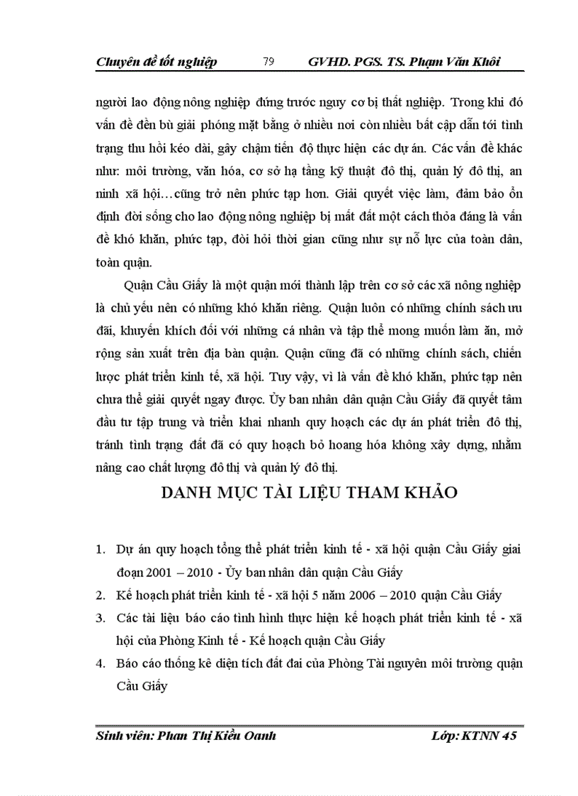 image for page Thực trạng và phương hướng tiếp tục giải quyết việc làm cho lao động nông nghiệp sau khi bị thu hồi đất ở quận Cầu Giấy