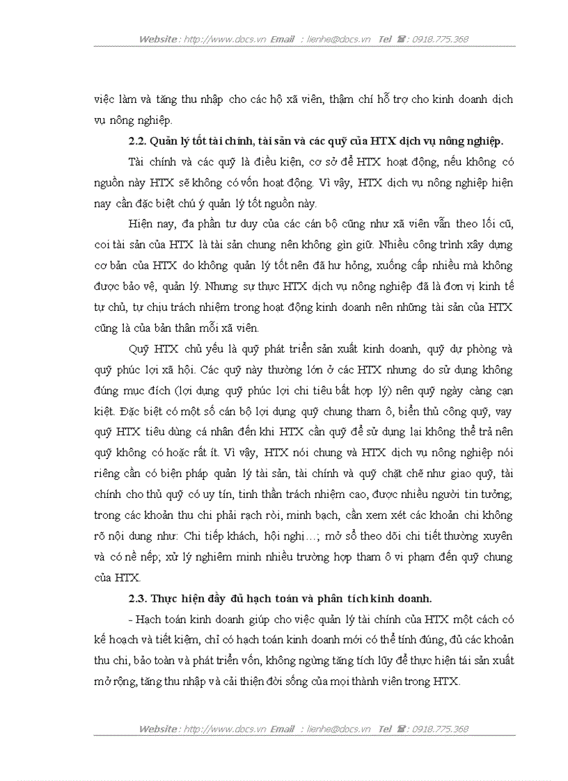 image for page Thực trạng và giải pháp chủ yếu nhằm phát triển và nâng cao hiệu quả hoạt động của hợp tác xã dịch vụ nông nghiệp huyện Việt Yên