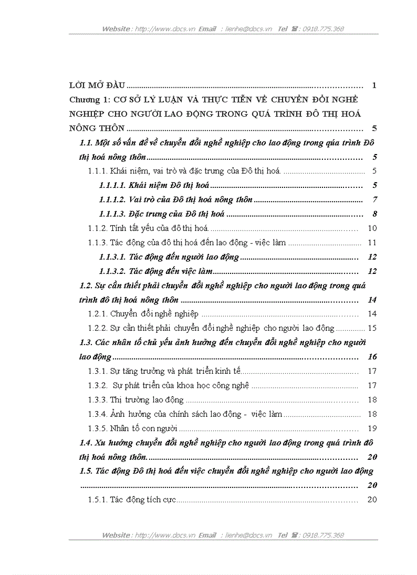 image for page Thực trạng và giải pháp chuyển đổi nghề nghiệp cho người lao động trong quá trình ĐTH nông thôn ở huyện Kinh Môn tỉnh Hải Dương