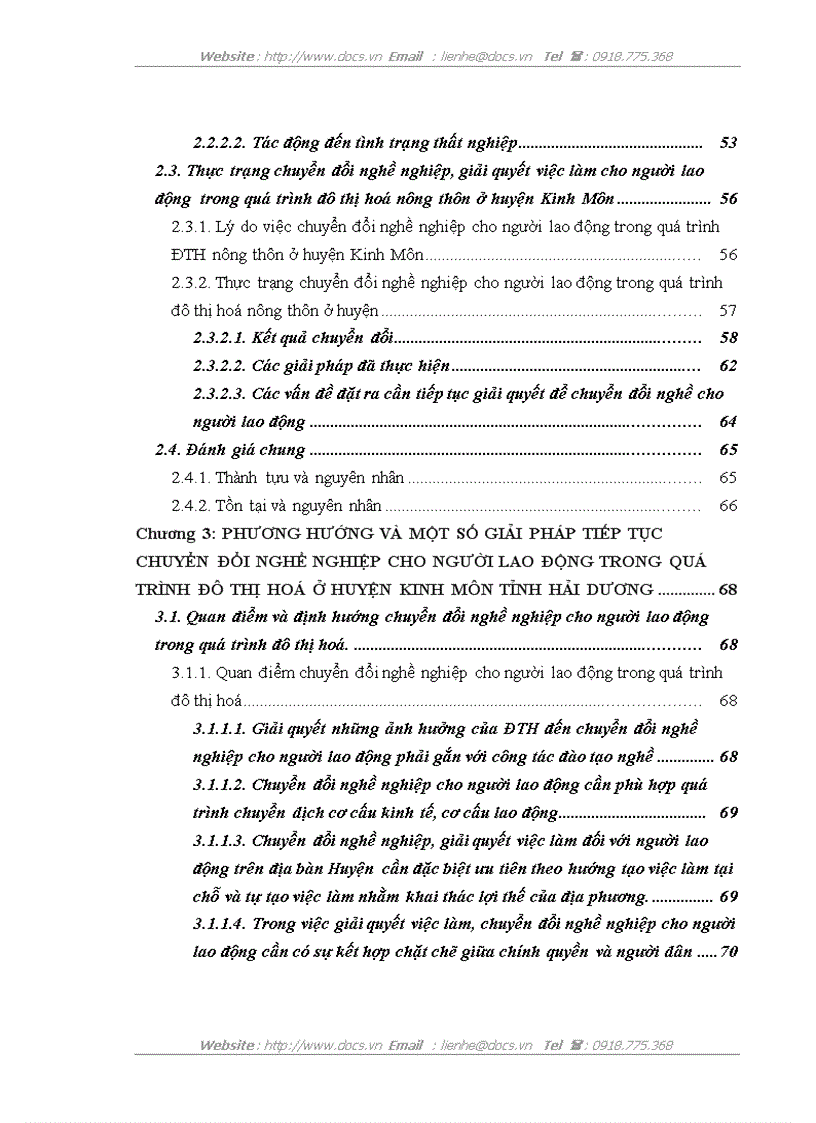 image for page Thực trạng và giải pháp chuyển đổi nghề nghiệp cho người lao động trong quá trình ĐTH nông thôn ở huyện Kinh Môn tỉnh Hải Dương
