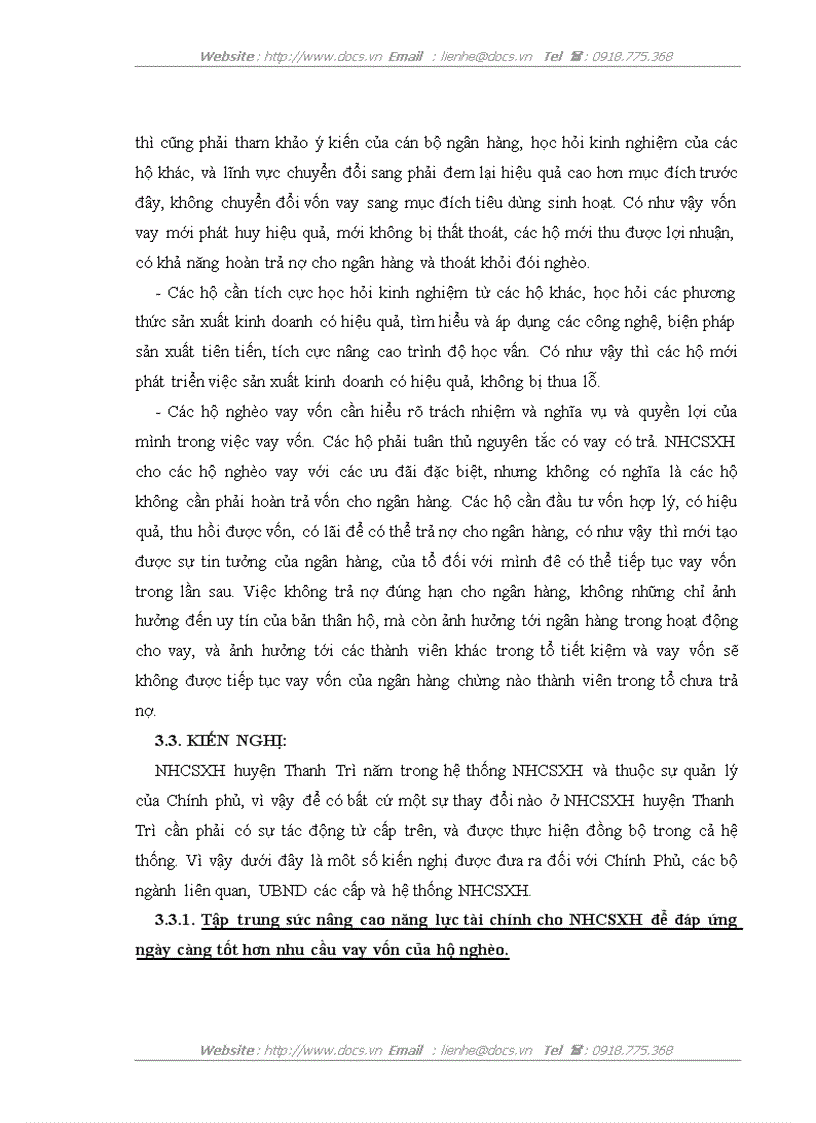 image for page Thực trạng và giải pháp nâng cao kết quả và hiệu quả hoạt động tín dụng xoá đói giảm nghèo tại phòng giao dịch Ngân hàng chính sách xã hội