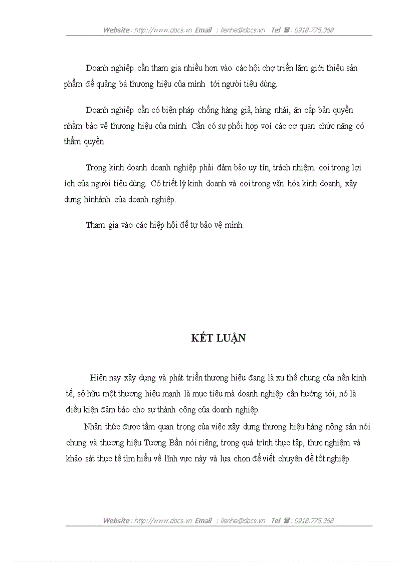 image for page Thực trạng và giải pháp xây dựng và phát triển thương hiệu Tương Bần tại huyện Mỹ Hào tỉnh Hưng Yên