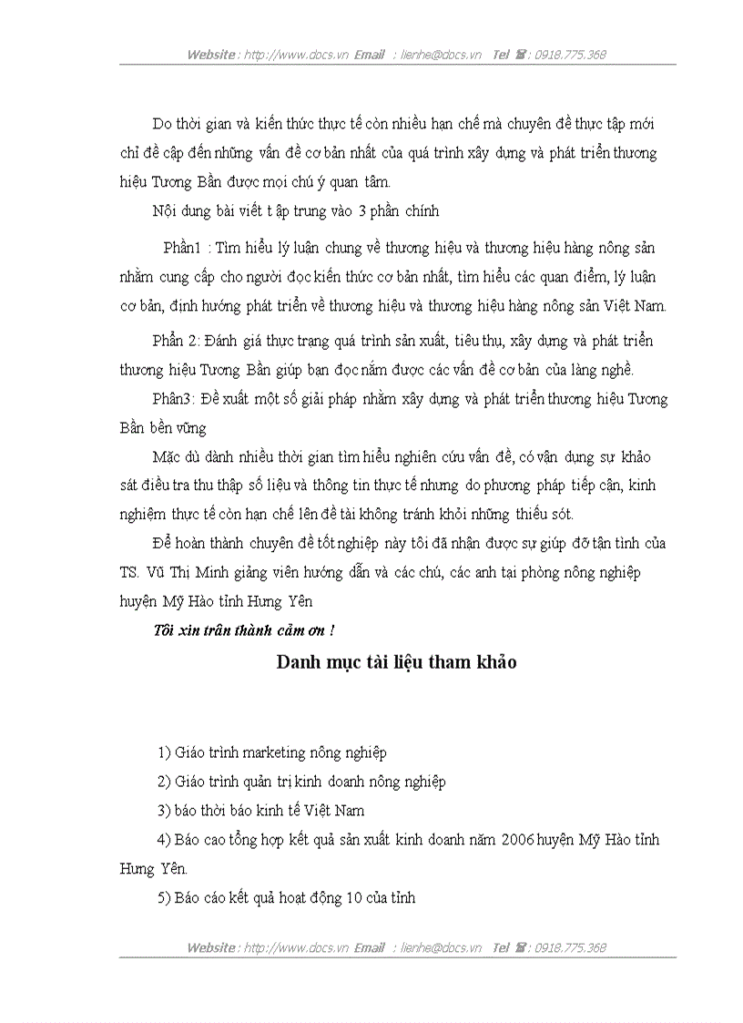 image for page Thực trạng và giải pháp xây dựng và phát triển thương hiệu Tương Bần tại huyện Mỹ Hào tỉnh Hưng Yên
