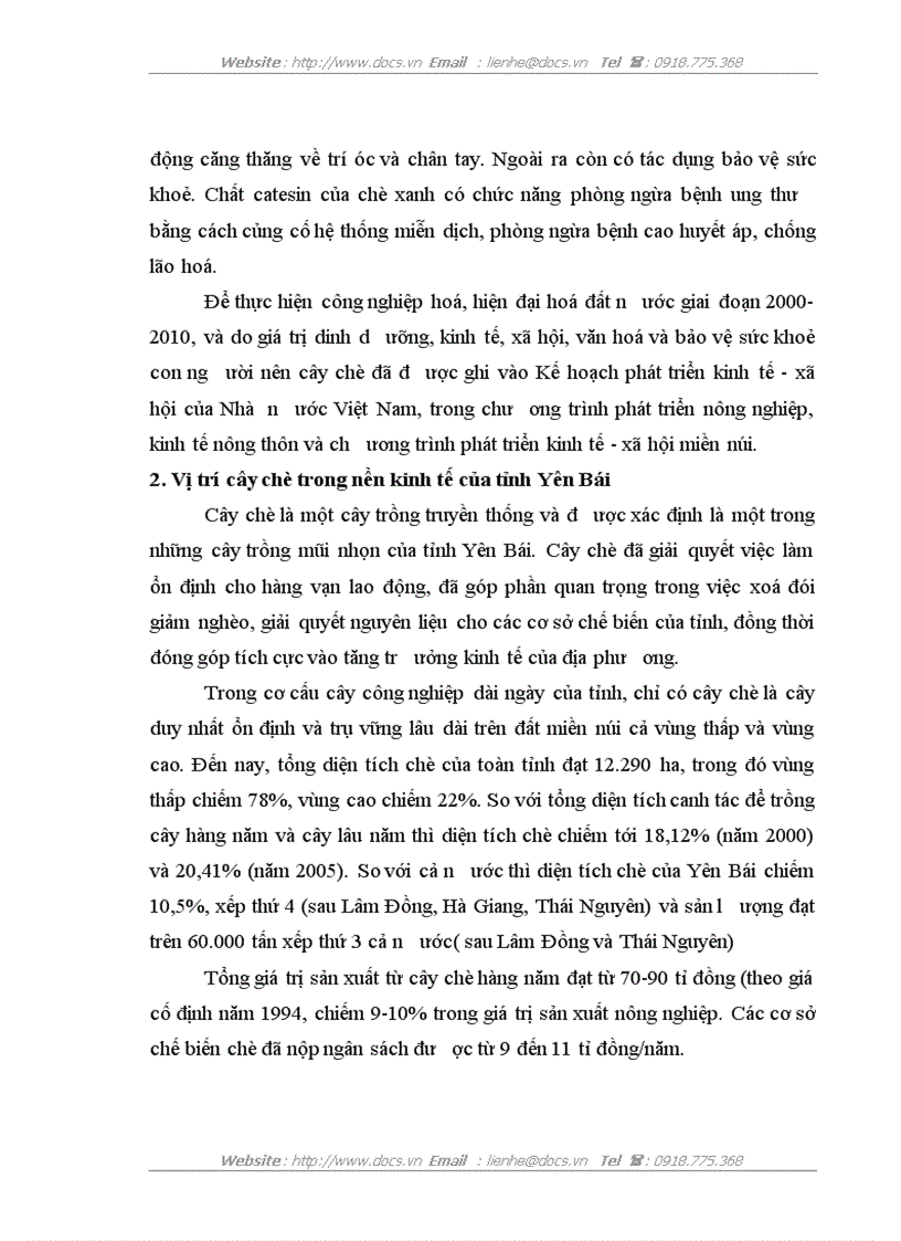 image for page Thực trạng và giải pháp phát triển ngành chè ở Yên Bái từ nay đến năm 2010