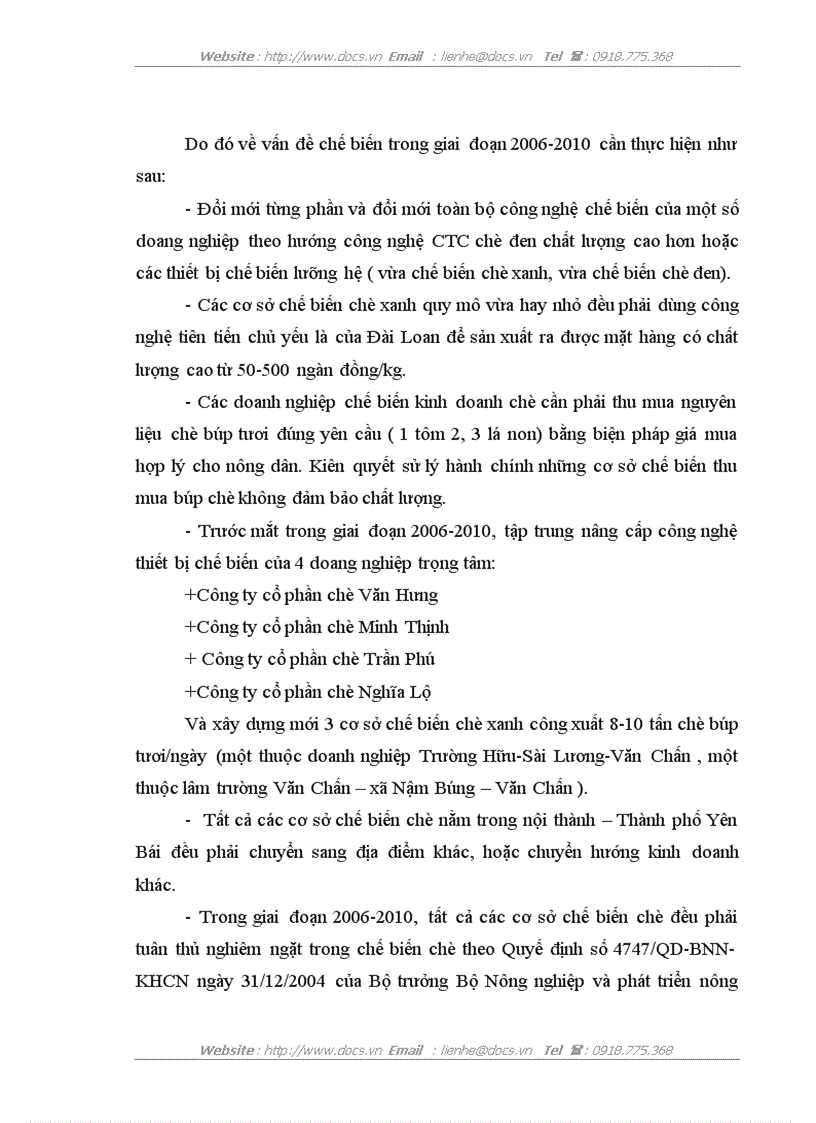 image for page Thực trạng và giải pháp phát triển ngành chè ở Yên Bái từ nay đến năm 2010