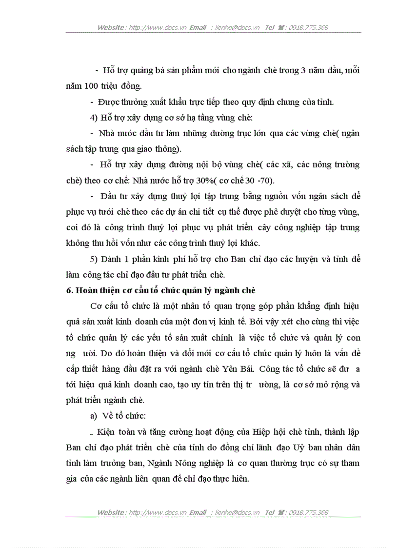 image for page Thực trạng và giải pháp phát triển ngành chè ở Yên Bái từ nay đến năm 2010