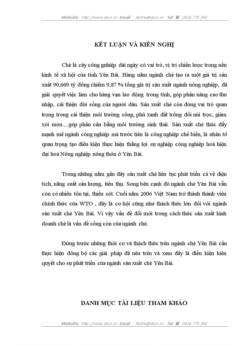 image for page Thực trạng và giải pháp phát triển ngành chè ở Yên Bái từ nay đến năm 2010