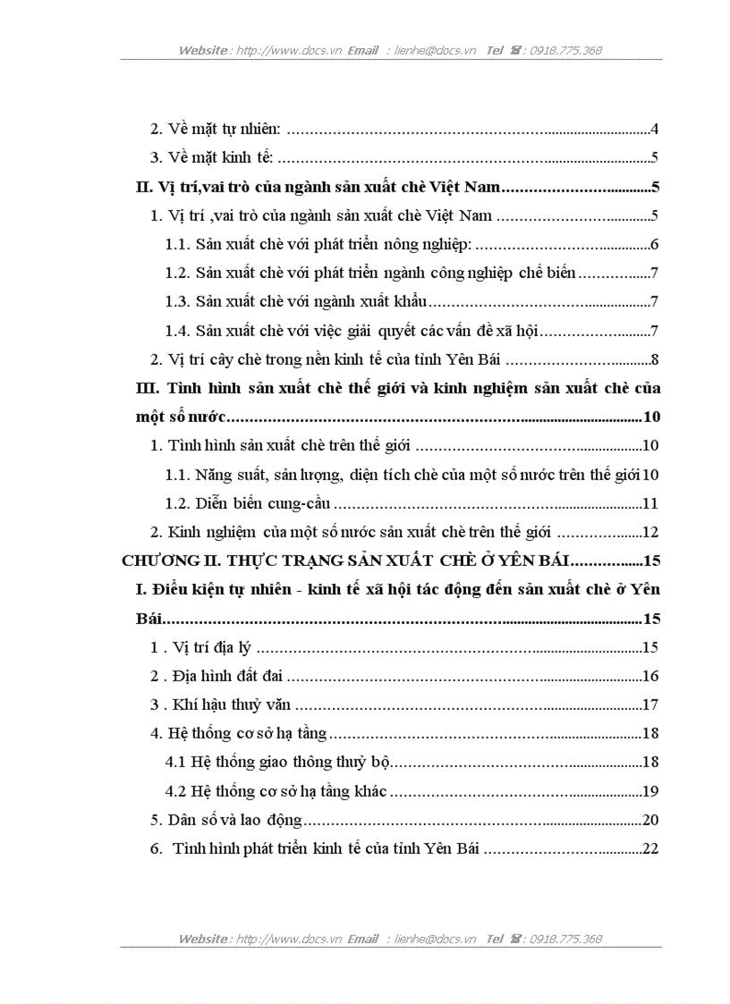 image for page Thực trạng và giải pháp phát triển ngành chè ở Yên Bái từ nay đến năm 2010