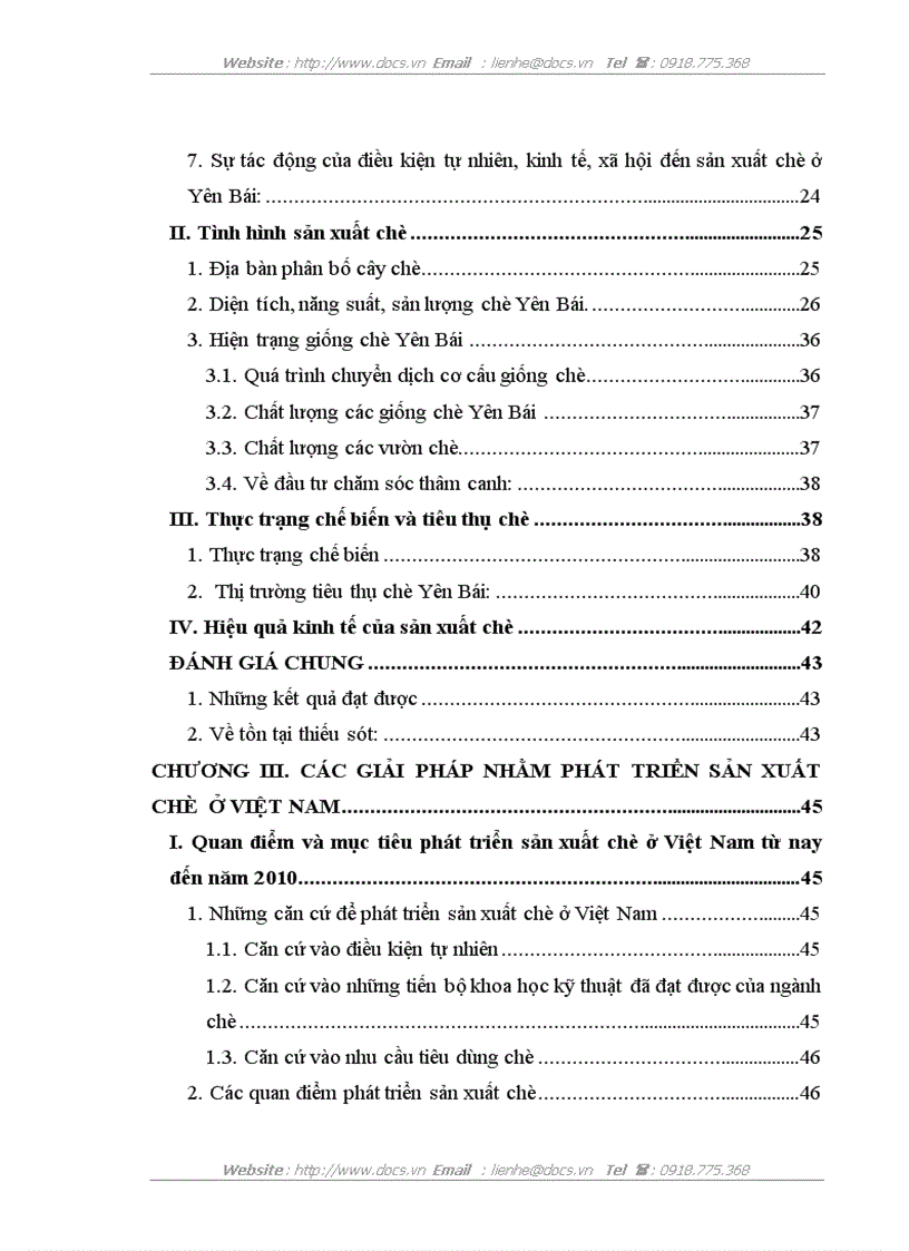 image for page Thực trạng và giải pháp phát triển ngành chè ở Yên Bái từ nay đến năm 2010