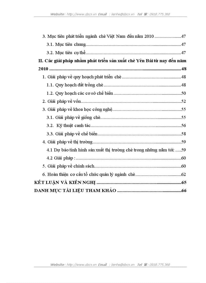 image for page Thực trạng và giải pháp phát triển ngành chè ở Yên Bái từ nay đến năm 2010