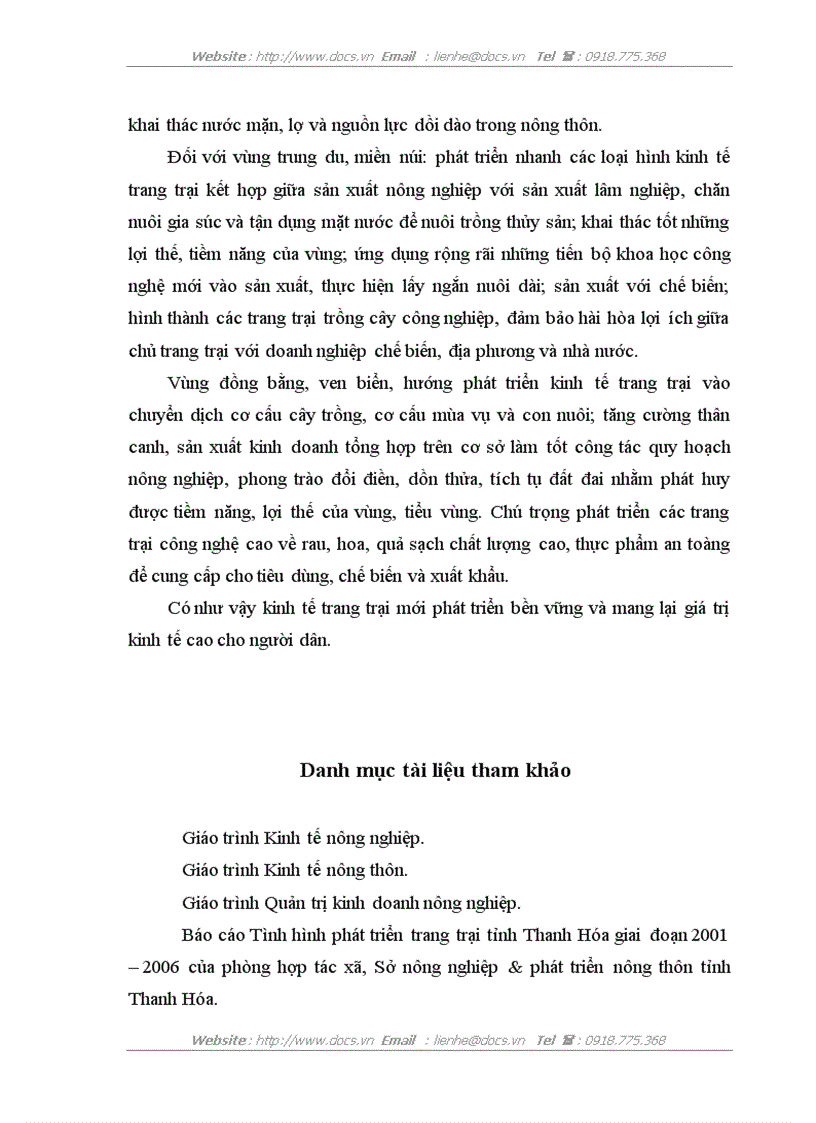 image for page Thực trạng và giải pháp phát triển kinh tế trang trại ở tỉnh Thanh Hóa giai đoạn 2006 2010
