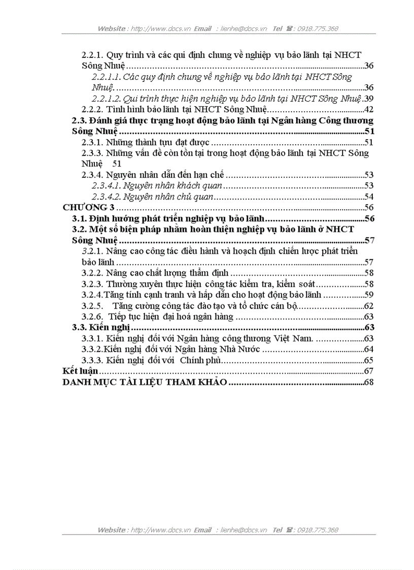 image for page Hoàn thiện nghiệp vụ bảo lãnh tại Ngân hàng Công Thương Sông Nhuệ