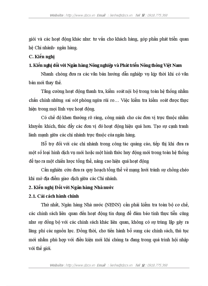 image for page Mở rộng tín dụng đối với doanh nghiệp vừa và nhỏ tại Chi nhánh Ngân hàng Nông nghiệp và Phát triển Nông thôn Láng Hạ