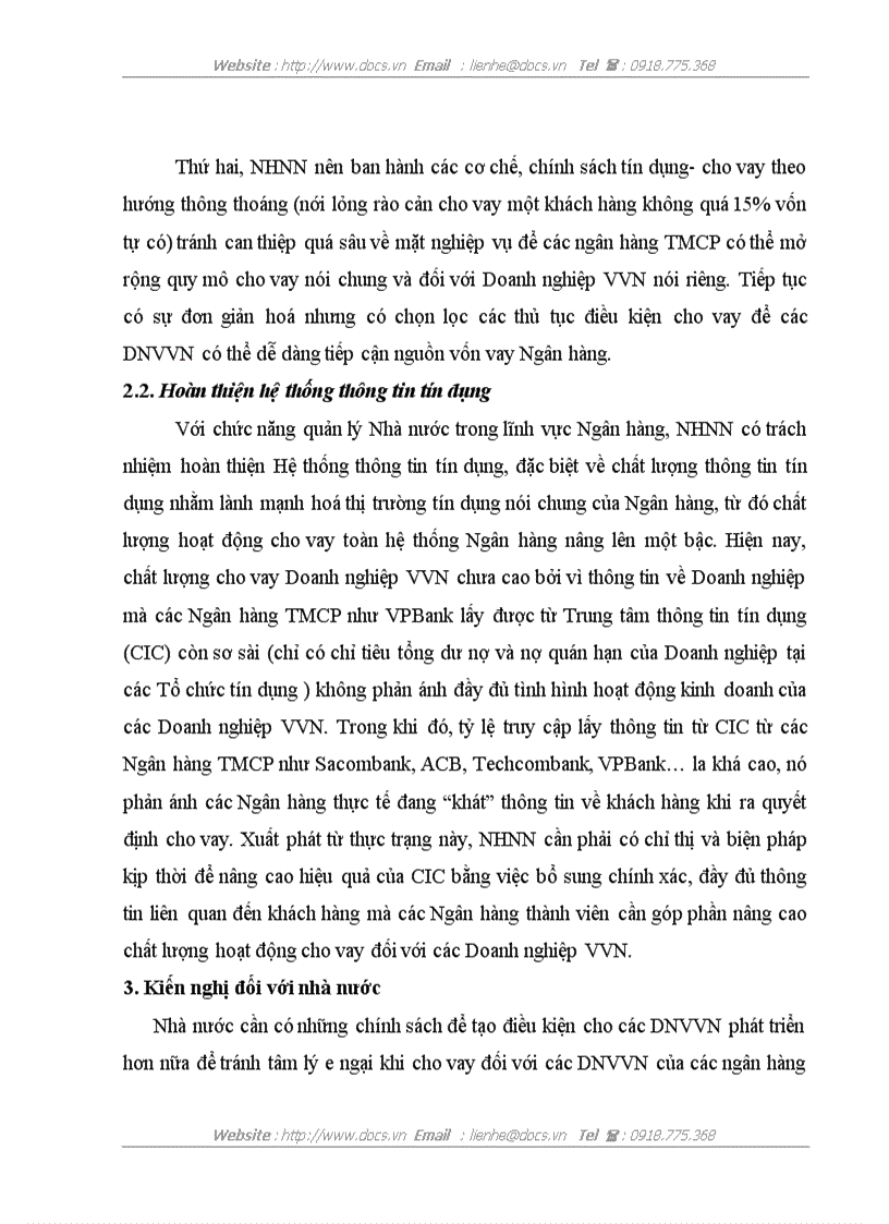 image for page Mở rộng tín dụng đối với doanh nghiệp vừa và nhỏ tại Chi nhánh Ngân hàng Nông nghiệp và Phát triển Nông thôn Láng Hạ