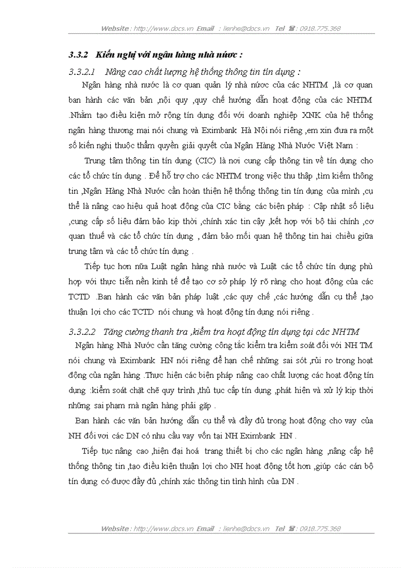 image for page Giải pháp mở rộng cho vay đối với doanh nghiệp xuất nhập khẩu tại ngân hàng thương mại cổ phần xuất nhập khẩu Hà Nội