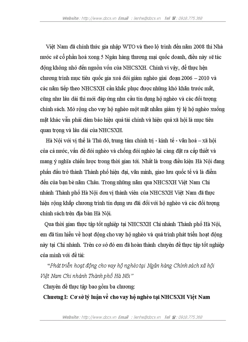 image for page Phát triển hoạt động cho vay hộ nghèo tại Ngân hàng Chính sách xã hội Việt Nam Chi nhánh Thành phố Hà Nôi