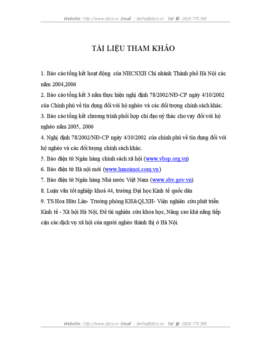 image for page Phát triển hoạt động cho vay hộ nghèo tại Ngân hàng Chính sách xã hội Việt Nam Chi nhánh Thành phố Hà Nôi