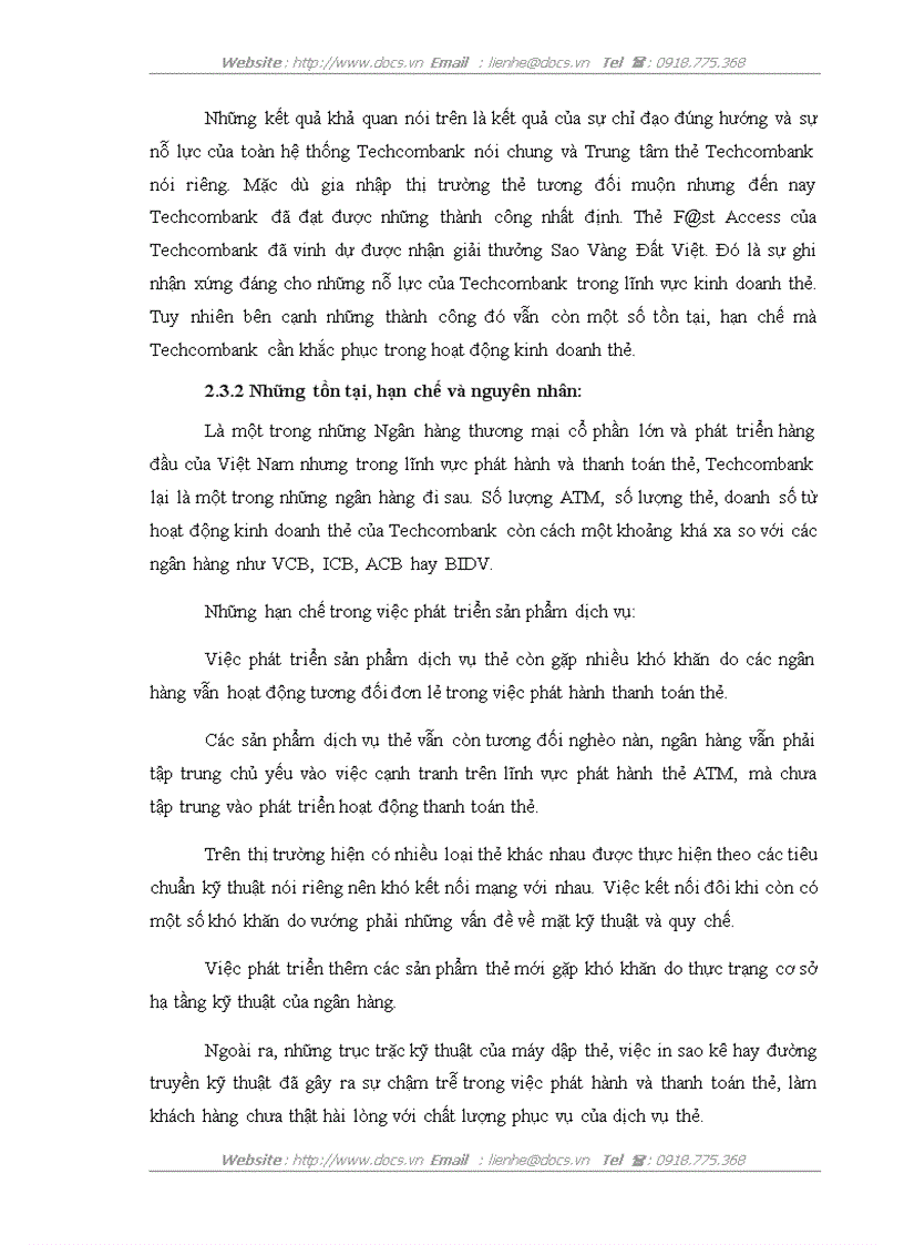 image for page Giải pháp phát triển hoạt động kinh doanh thẻ tại Ngân hàng thương mại cổ phần Kỹ thương Việt Nam Techcombank