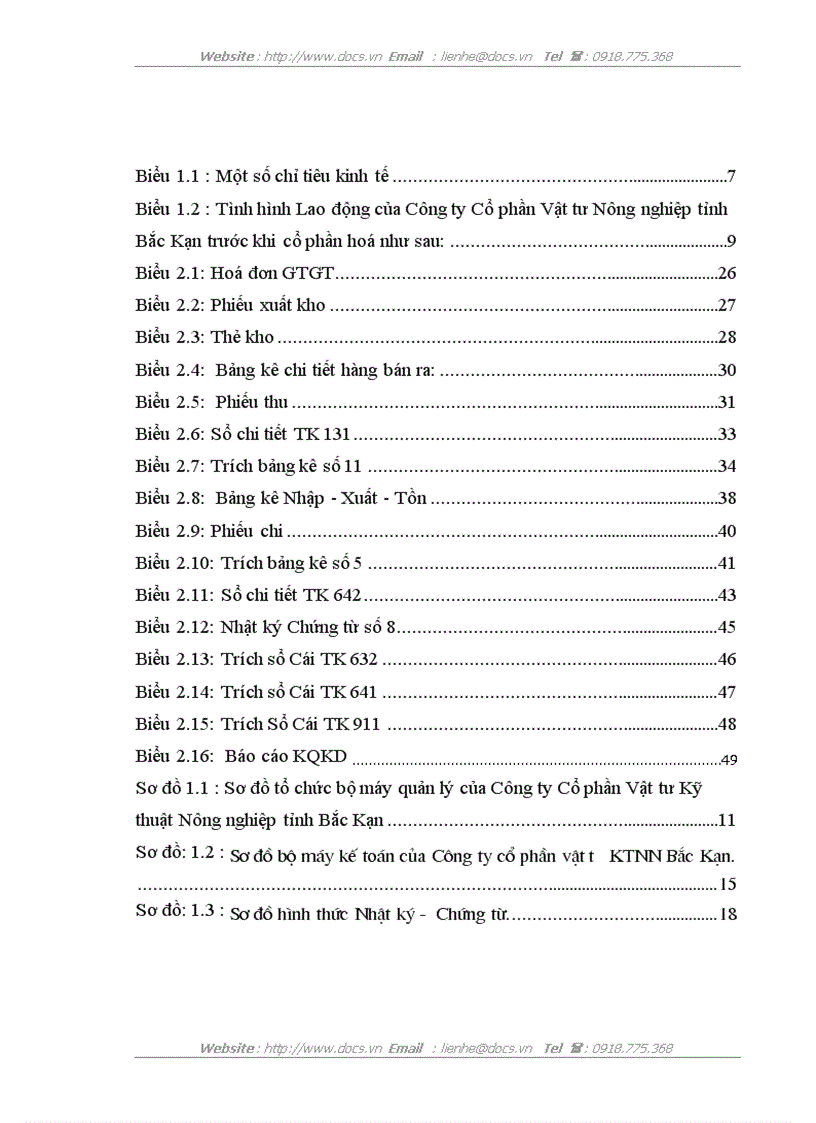 image for page Hoàn thiện công tác kế toán bán hàng và xác định kết quả bán hàng tại Công ty Cổ phần Vật tư Kỹ thuật Nông nghiệp tỉnh Bắc Kạn