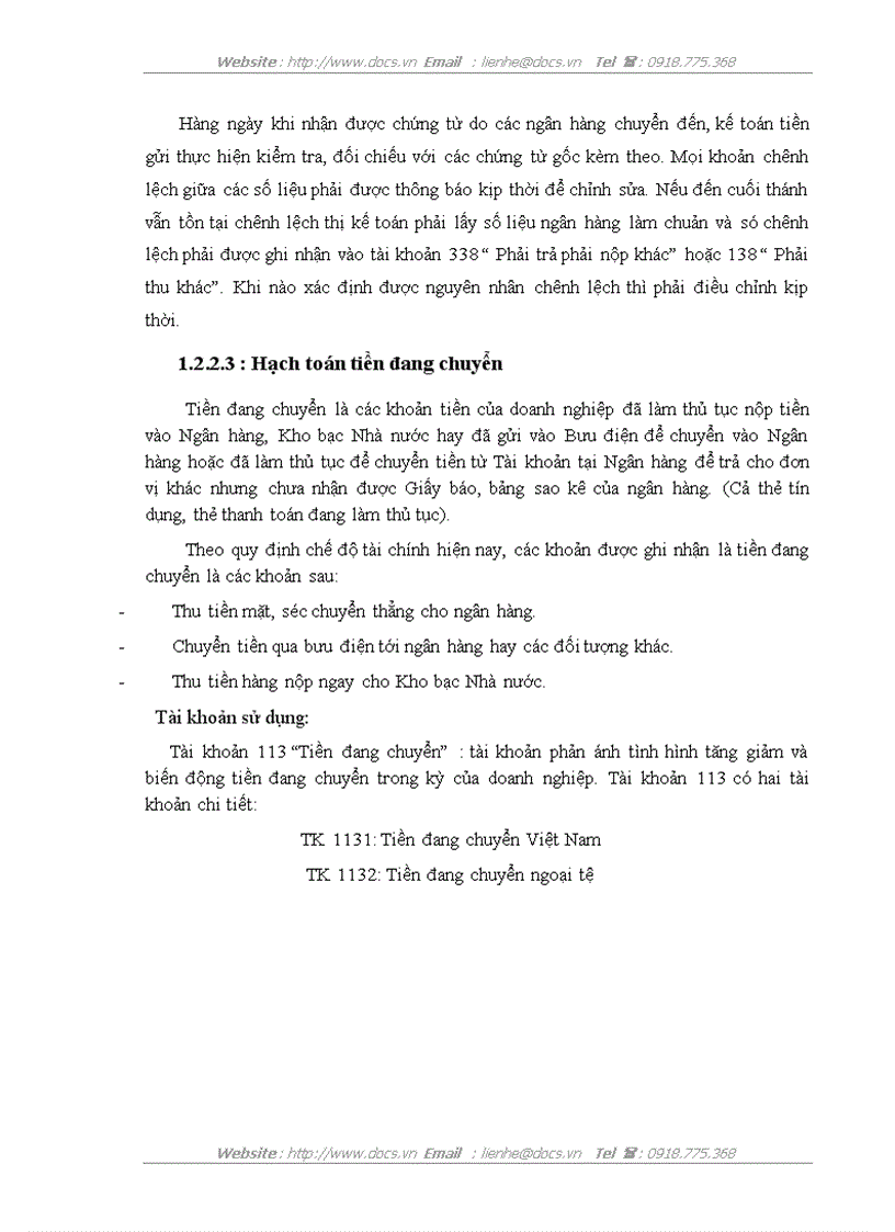 image for page Kiểm toán khoản mục tiền trong quy trình kiểm toán báo cáo tài chính do Công ty Kiểm toán và Tư vấn Tài chinh ACAGroup thực hiện