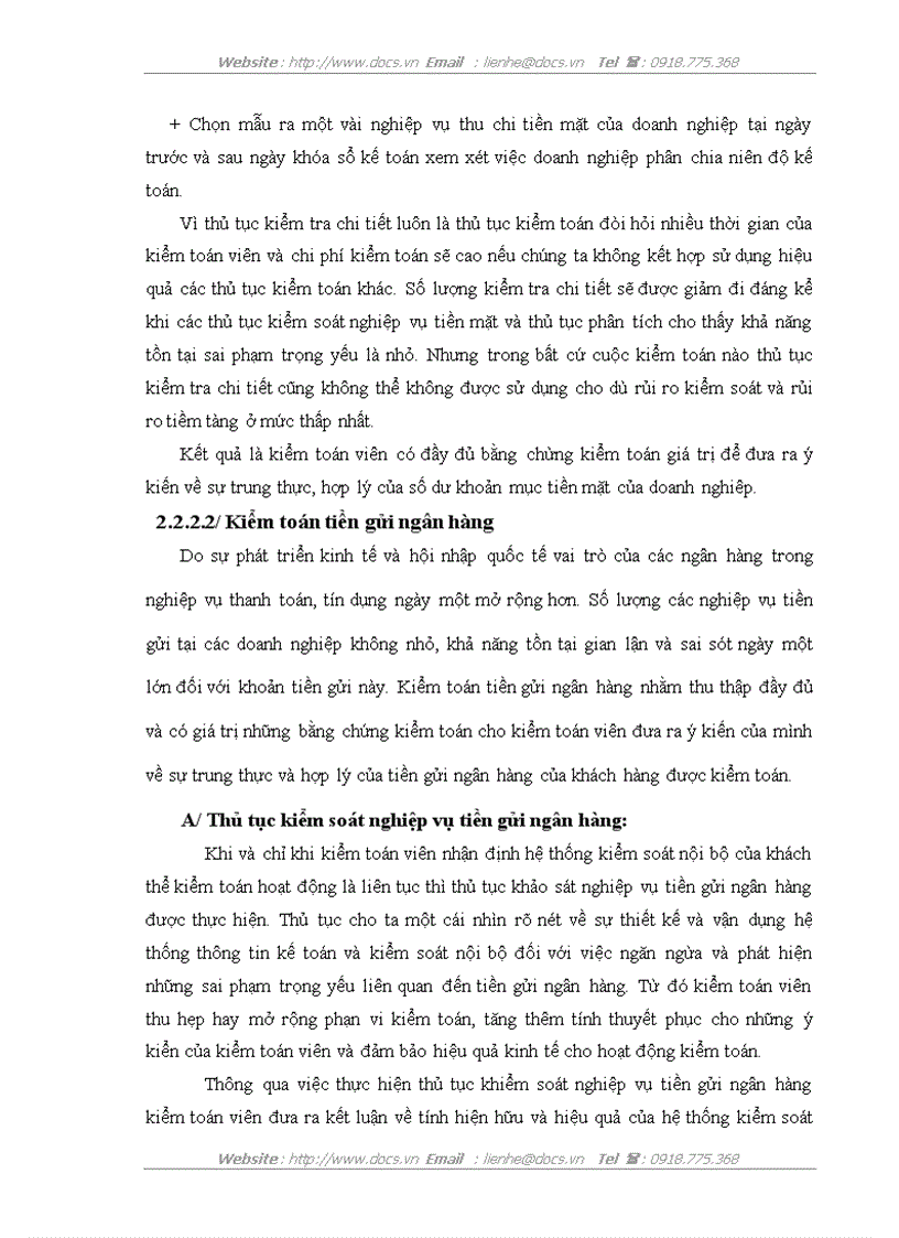 image for page Kiểm toán khoản mục tiền trong quy trình kiểm toán báo cáo tài chính do Công ty Kiểm toán và Tư vấn Tài chinh ACAGroup thực hiện