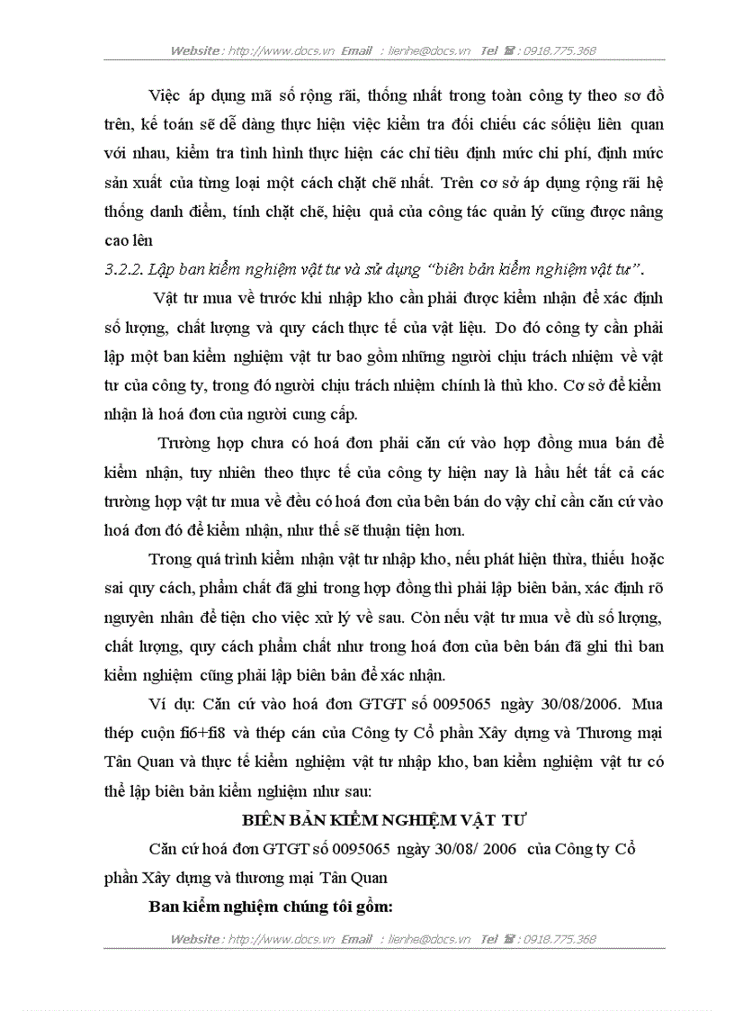 image for page Hoàn thiện kế toán nguyên vật liệu tại Công ty Cổ phần Xây dựng số II Thái Nguyên