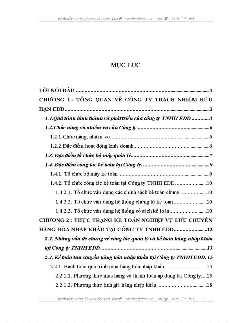 image for page Hoàn thiện kế toán lưu chuyển hàng hóa nhập khẩu tại Công ty TNHH EDD