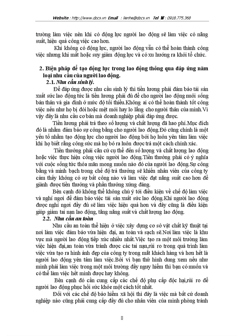 image for page Tạo động lực cho người lao động thông qua việc thỏa món cỏc nhu cầu của người lao động tại Công ty Cổ Phần Thế Giới Số Trần Anh giai đoạn hiện nay