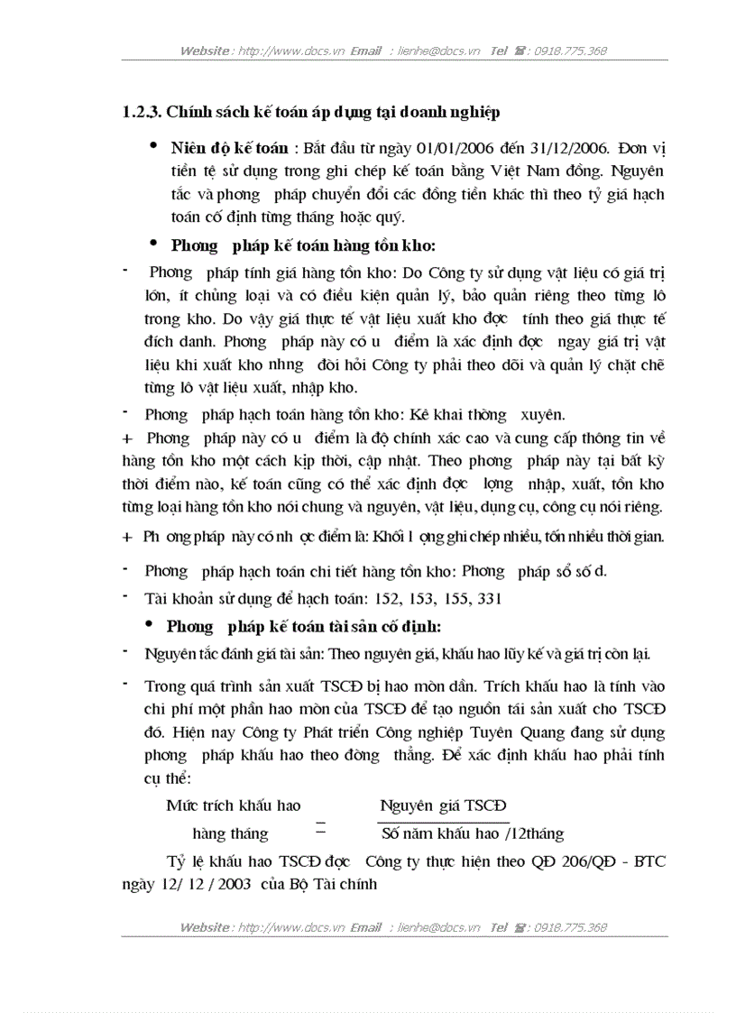 image for page Hoàn thiện công tác kế toán chi phí sản xuất và tính giá thành sản phẩm tại Công ty Phát triển Công nghiệp Tuyên Quang