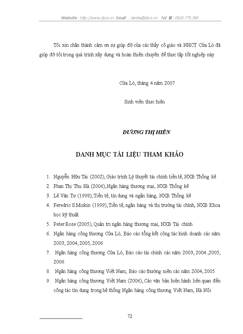 image for page Mở rộng hoạt động cho vay tại chi nhánh Ngân hàng công thương Cửa Lò