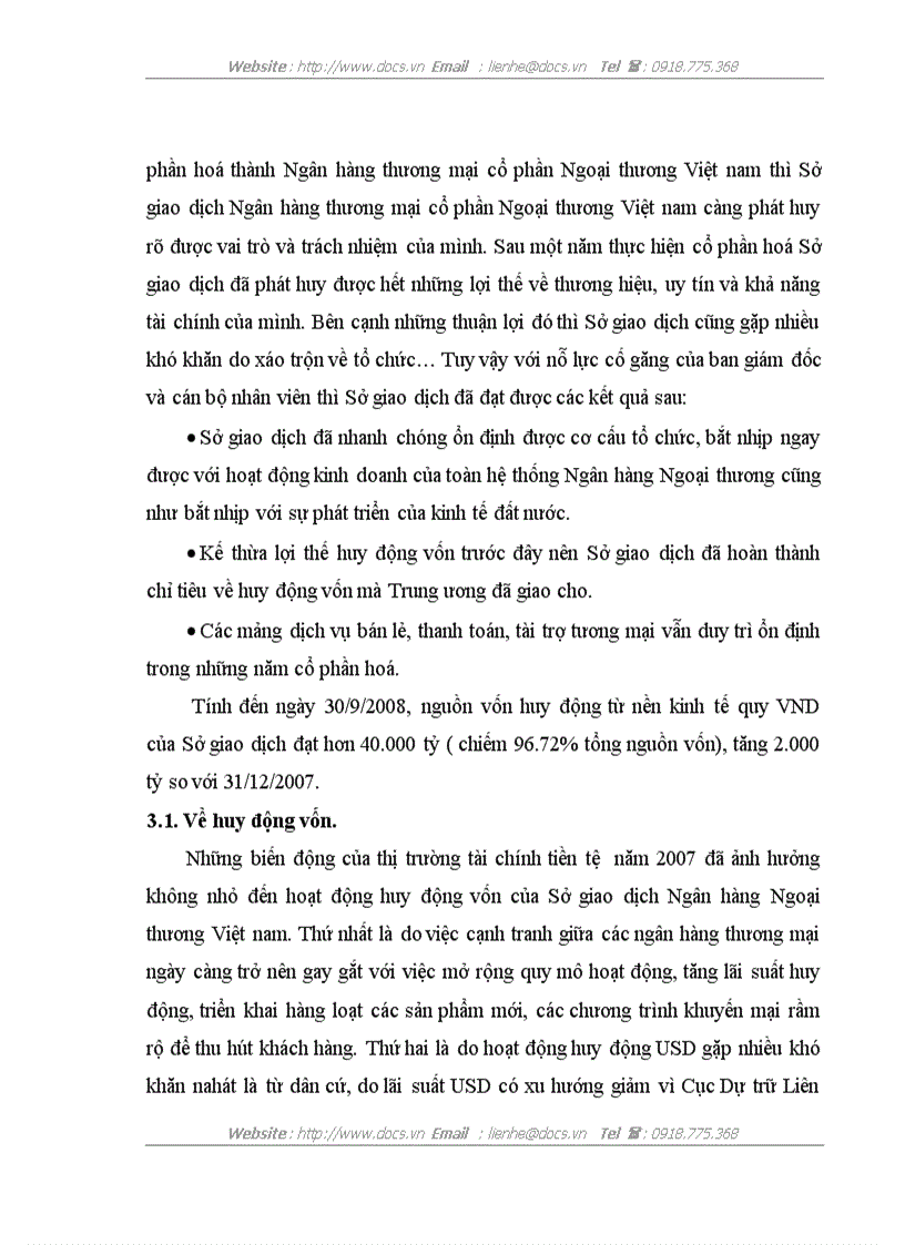 image for page Báo cáo tổng hợp Tại ngânhàng NHTMCP Ngoại thương Việt Nam