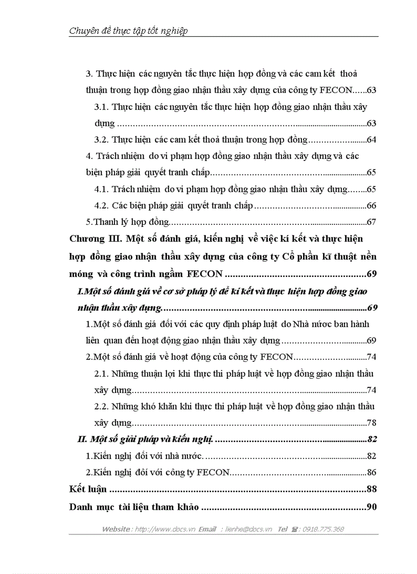 image for page Chế độ hợp đồng giao nhận thầu xây dựng và thực tiễn áp dụng tại công ty Cổ phần kĩ thuật nền móng và công trình ngầm FECON