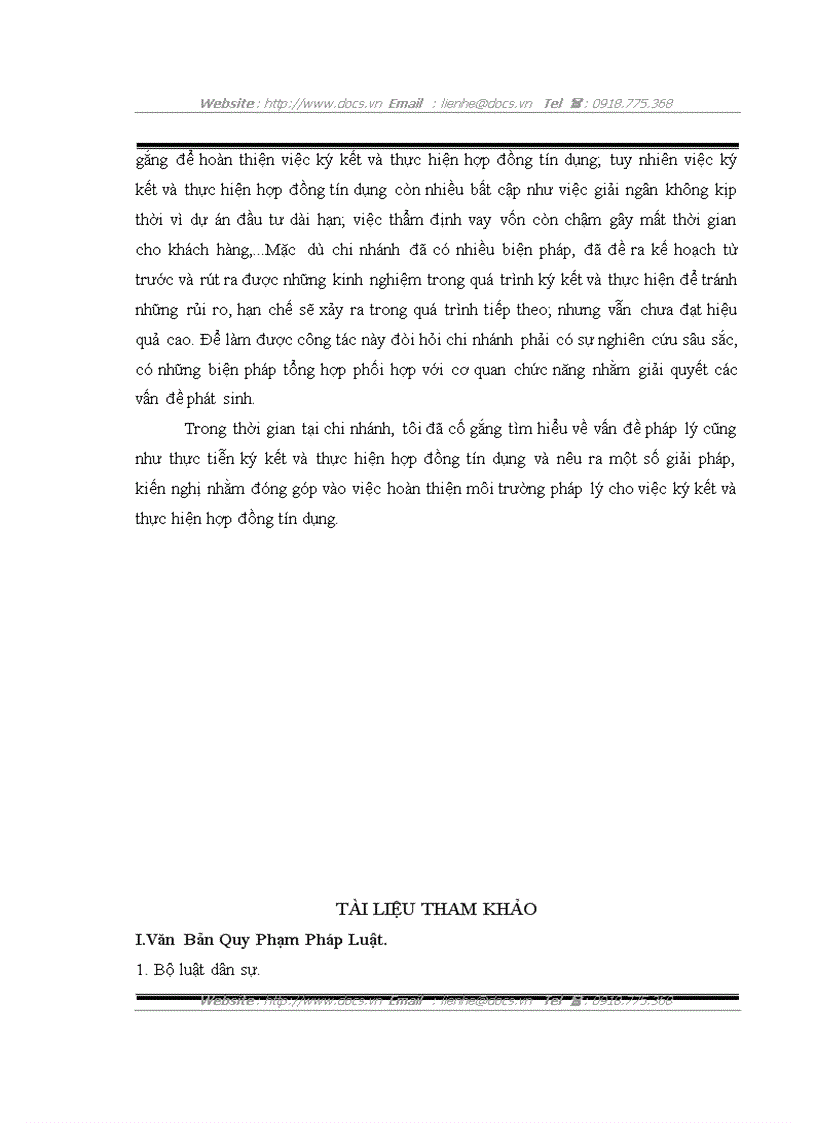 image for page Chế độ pháp lý và thực tiễn về việc ký kết thực hiện hợp đồng tín dụng tại chi nhánh ngânhàng NHNo PTNT AgriBank Láng Hạ