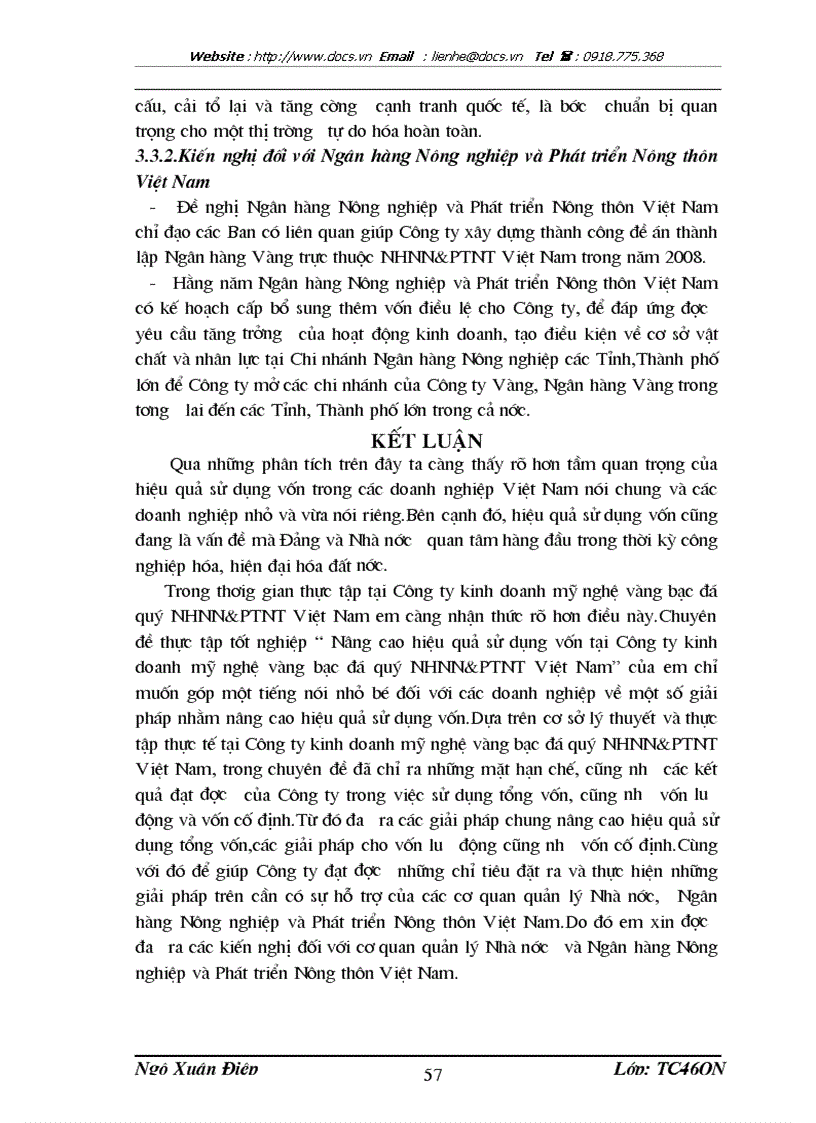 image for page Nâng cao hiệu quả sử dụng vốn tại Công ty kinh doanh mỹ nghệ vàng bạc đá quý NHNN PTNT Việt Nam